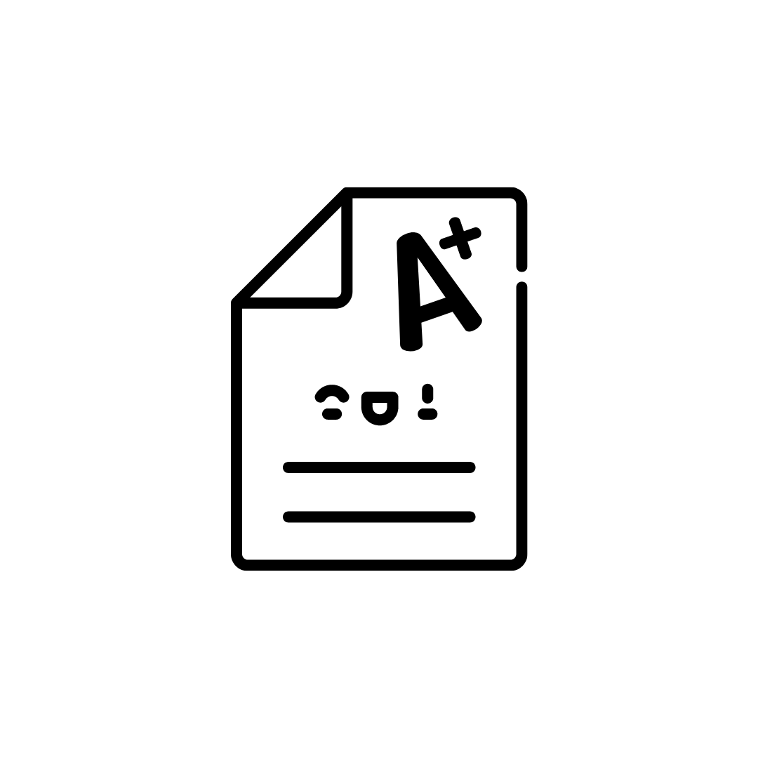 paper clipart with A+