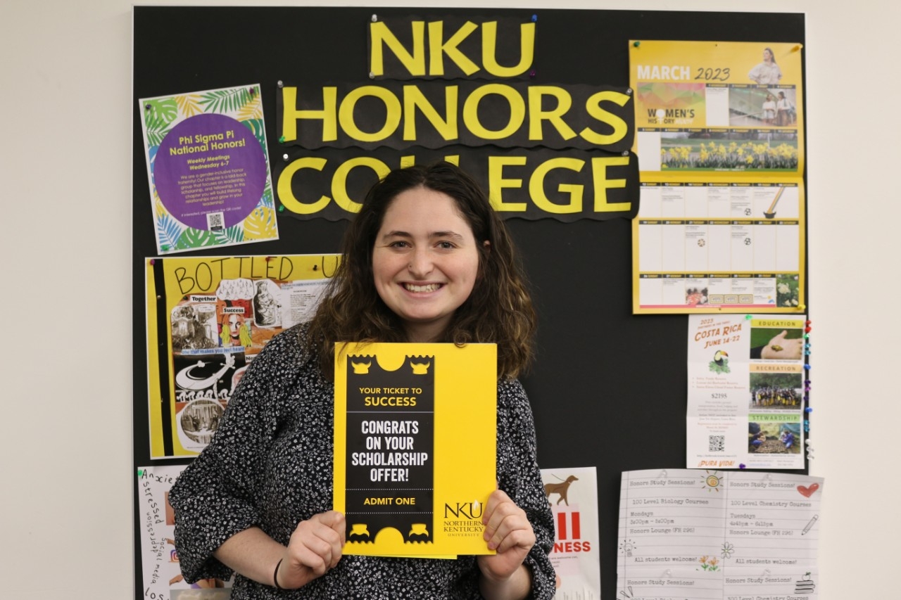 Student with scholarship