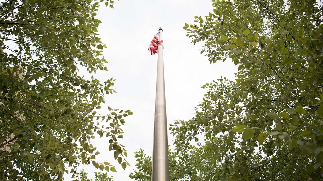 American Flag on NKU Campus